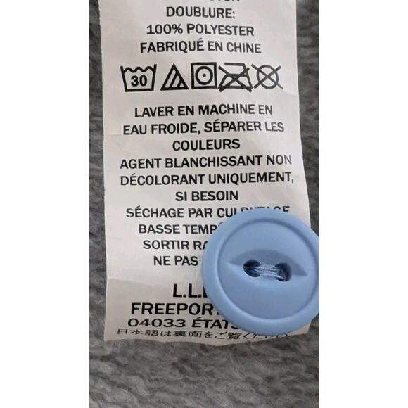 L.L.Bean Men’s M Fleece Lined Flannel Shirt Blue Plaid Button Front Long Sleeve - Picture 8 of 14